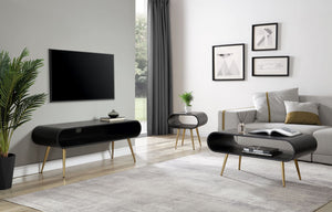 JF721 Auckland Coffee Table Black & Brass - PRE ORDER FOR DELIVERY IN MAY