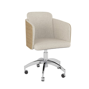 PC812 Fabric Office Chair Oak - PRE ORDER FOR DELIVERY IN MAY