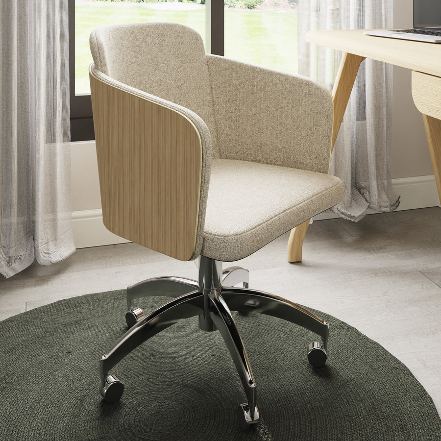 PC812 Fabric Office Chair Oak