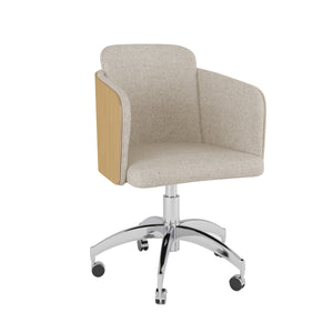 PC812 Fabric Office Chair Oak - PRE ORDER FOR DELIVERY IN MAY