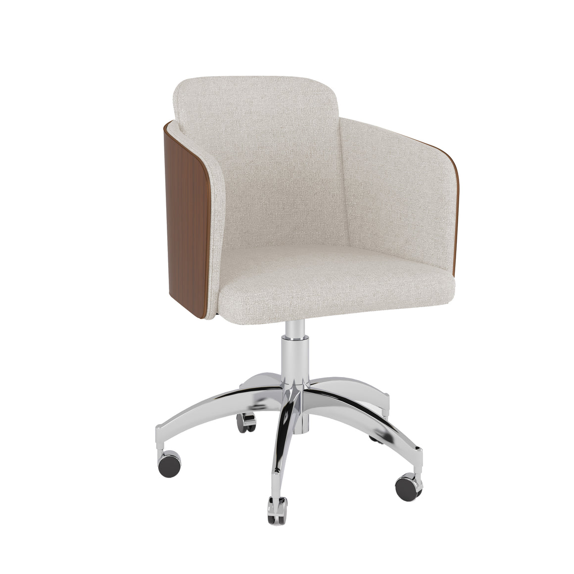 PC812 Fabric Office Chair Walnut - PRE ORDER FOR DELIVERY IN MAY