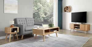 JF810 Oslo TV Stand Oak - PRE ORDER FOR DELIVERY IN JUNE