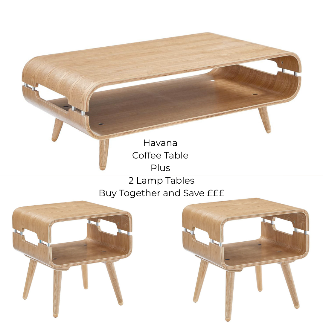 Havana Oak Coffee Table Plus 2 Lamp Tables Set