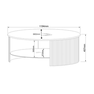 Roma Oak Fluted Coffee Table