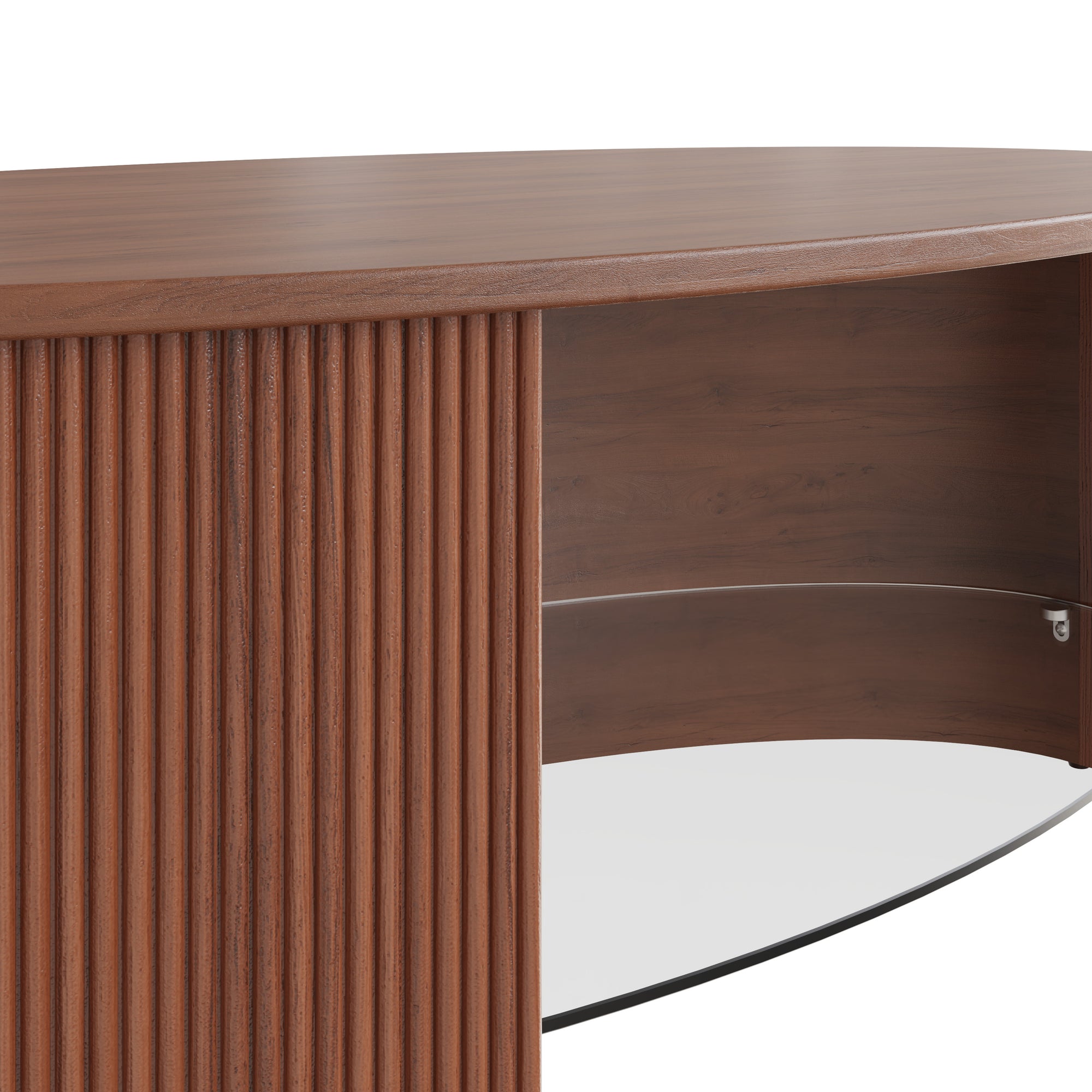 Roma Walnut Fluted Coffee Table