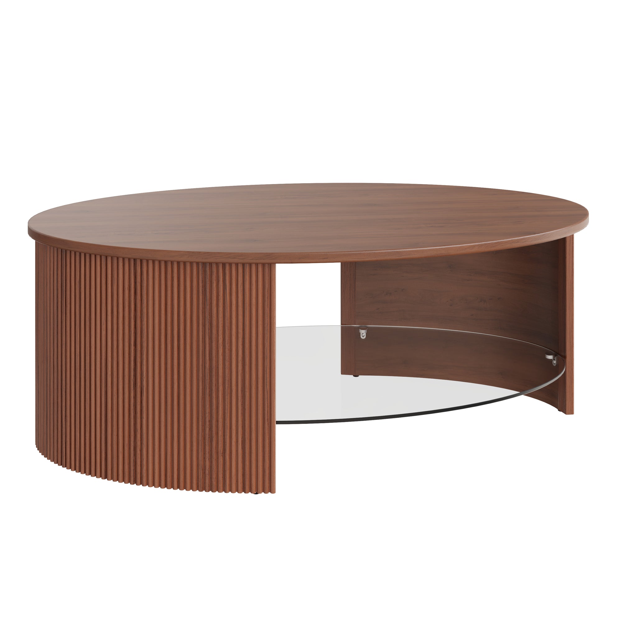 Roma Walnut Fluted Coffee Table