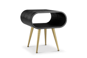 JF722 Auckland Side Table Black & Brass