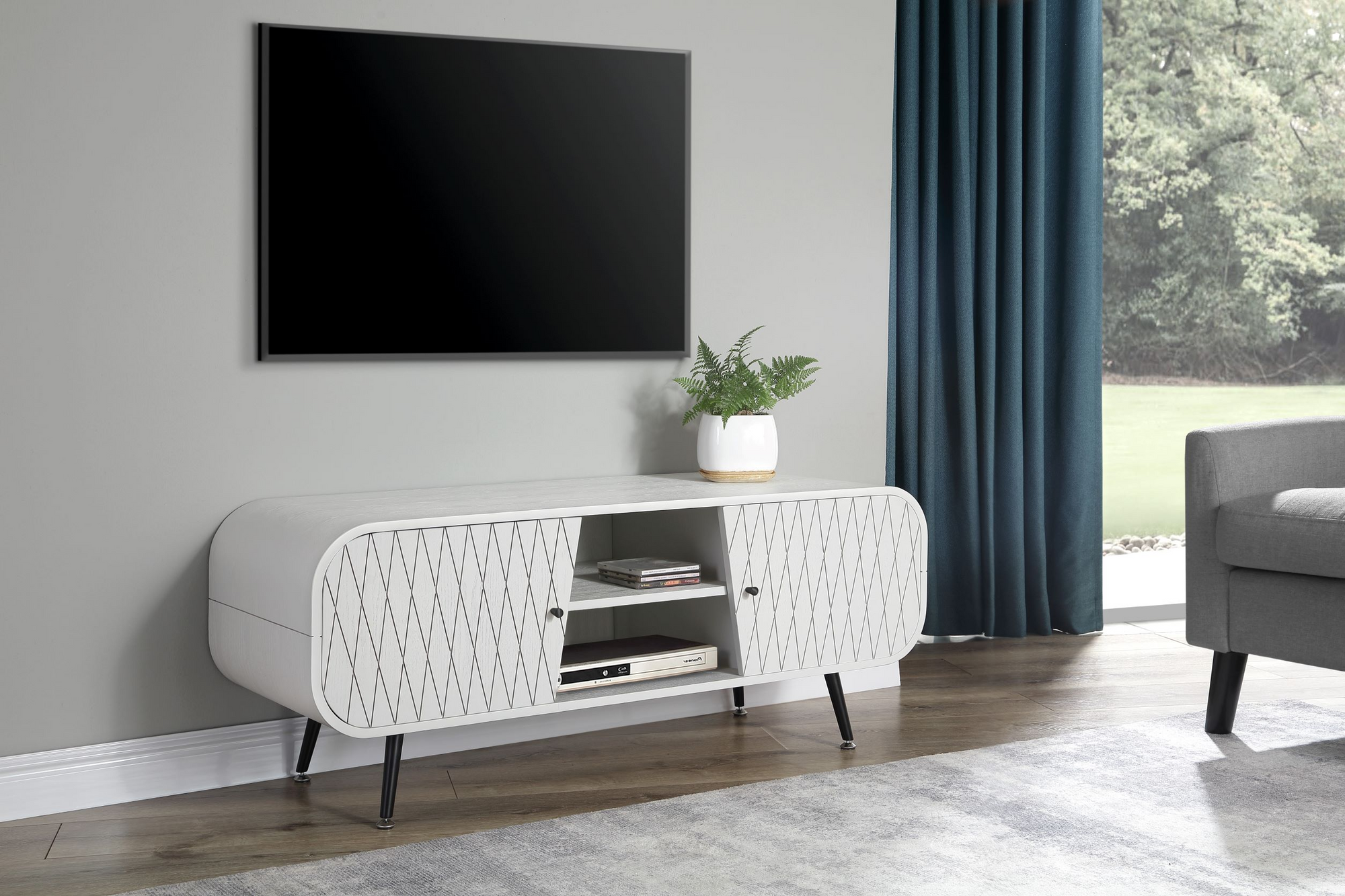 Astana Grey TV Stand, Coffee Table and Side Table  - Furniture Set