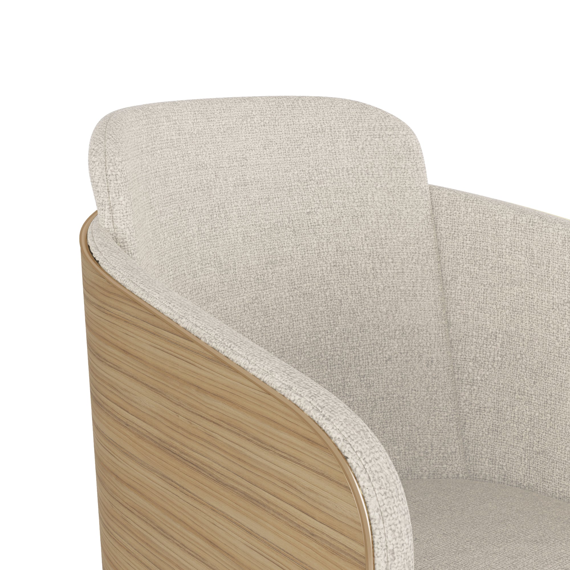 San Francisco Oak Fabric Office Chair