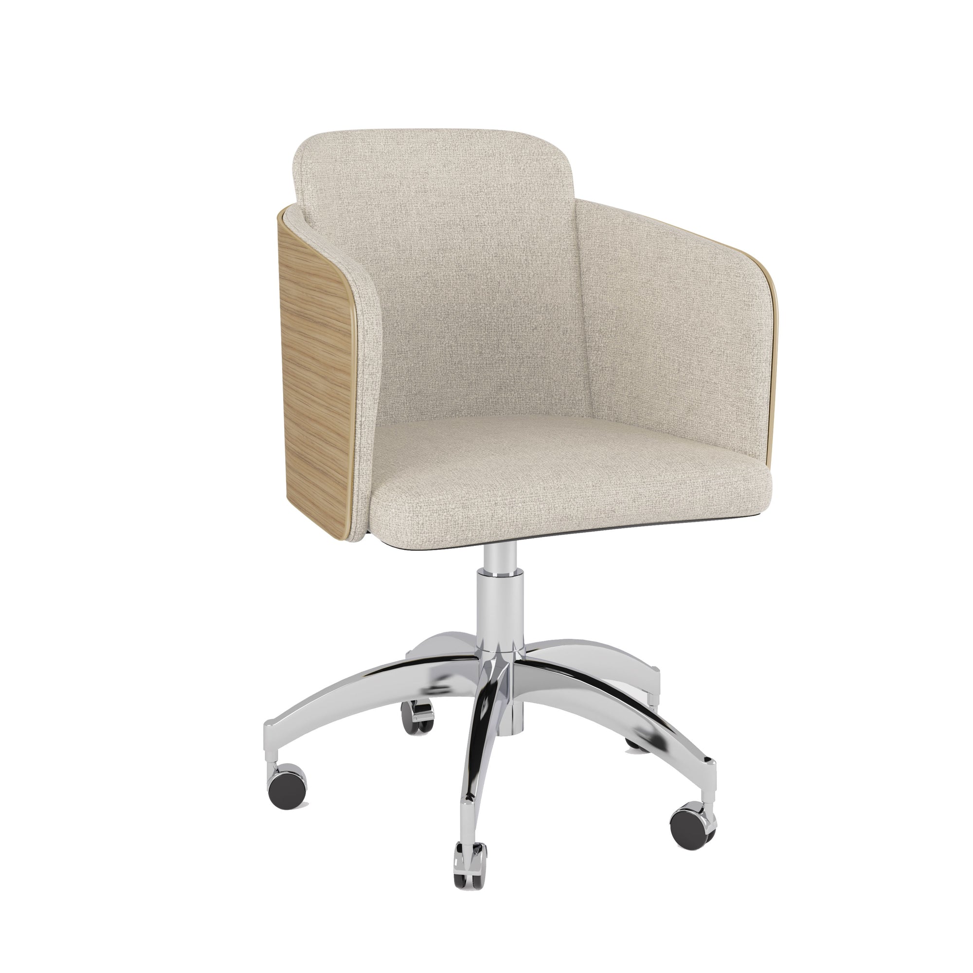 San Francisco Oak Fabric Office Chair