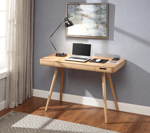 San Francisco Oak Smart Speaker/Charging Desk