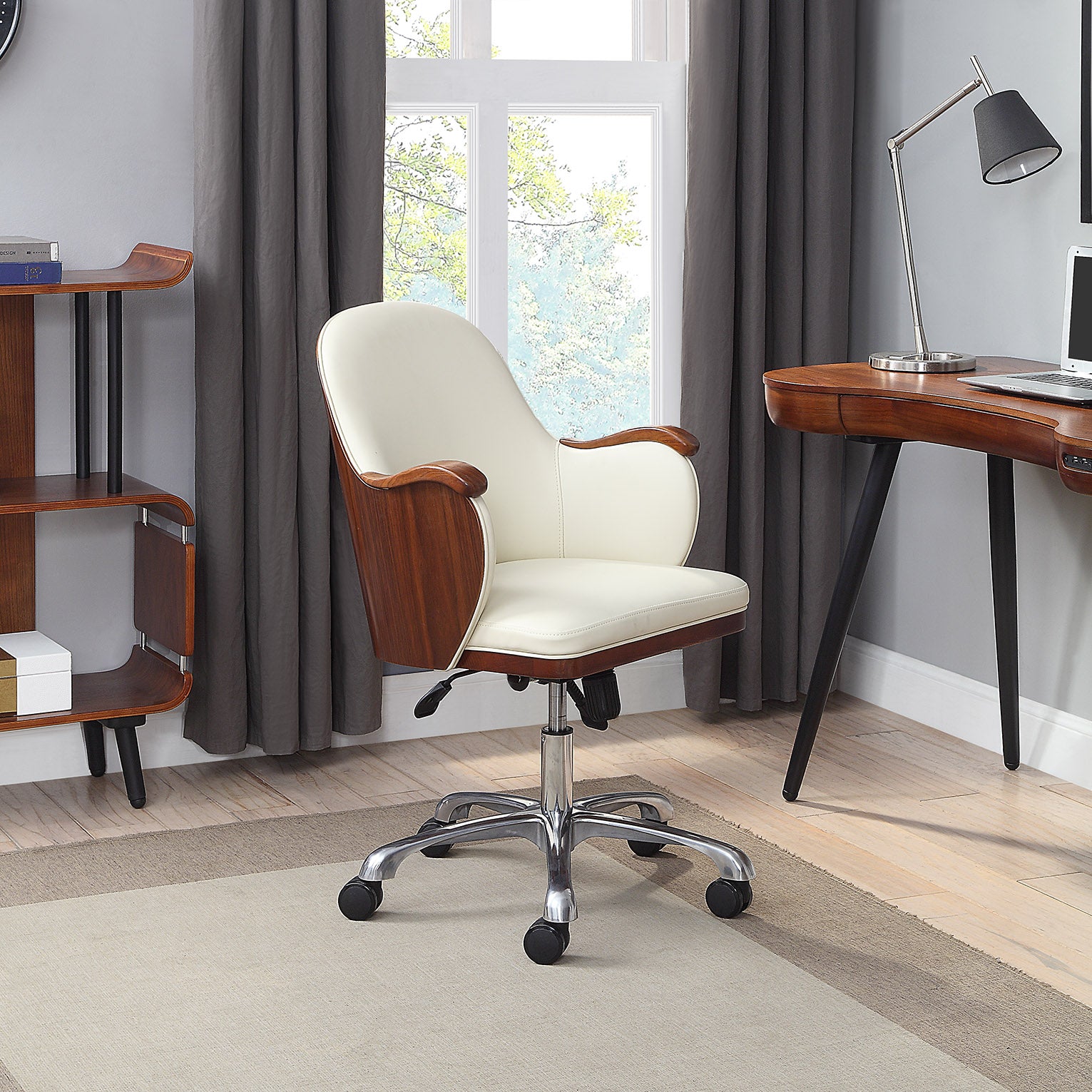 San Francisco Walnut Smart Charging/Bluetooth Desk + Chair