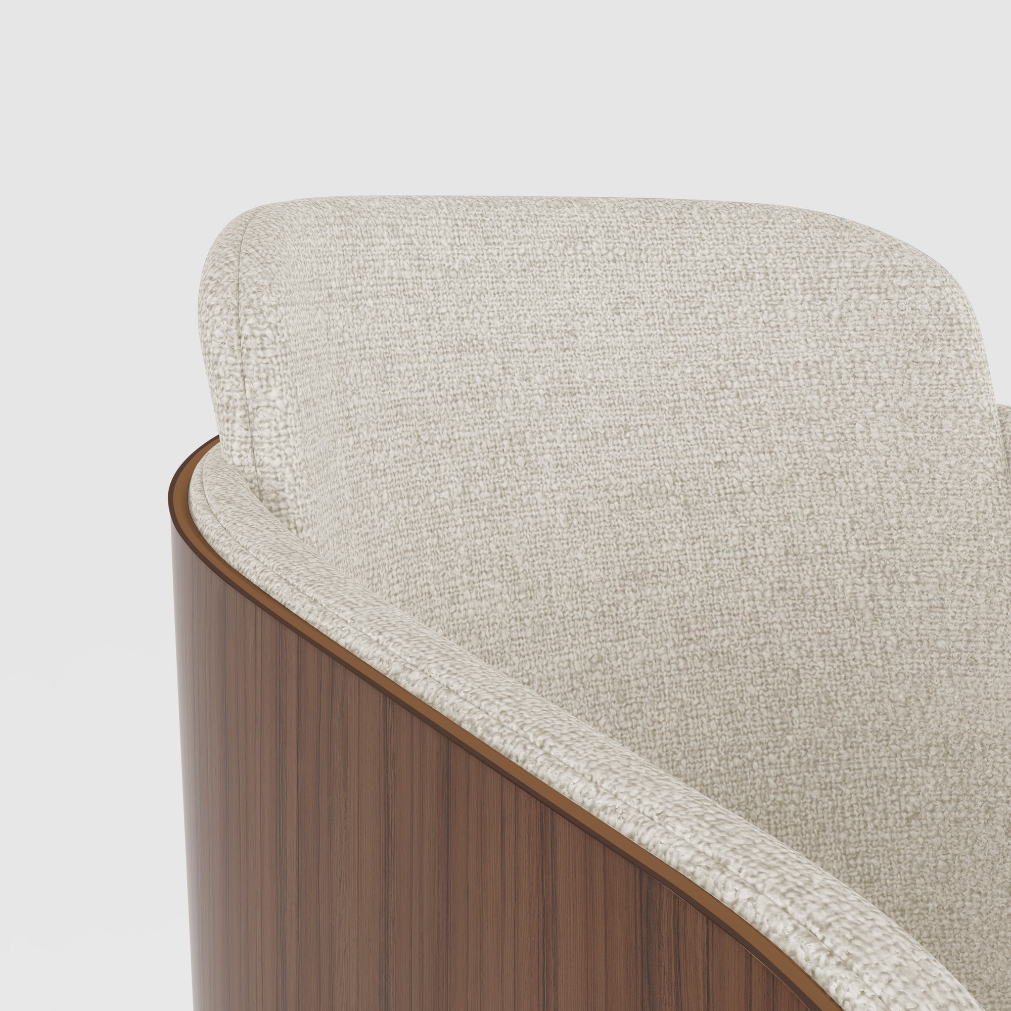 San Francisco Walnut Fabric Office Chair