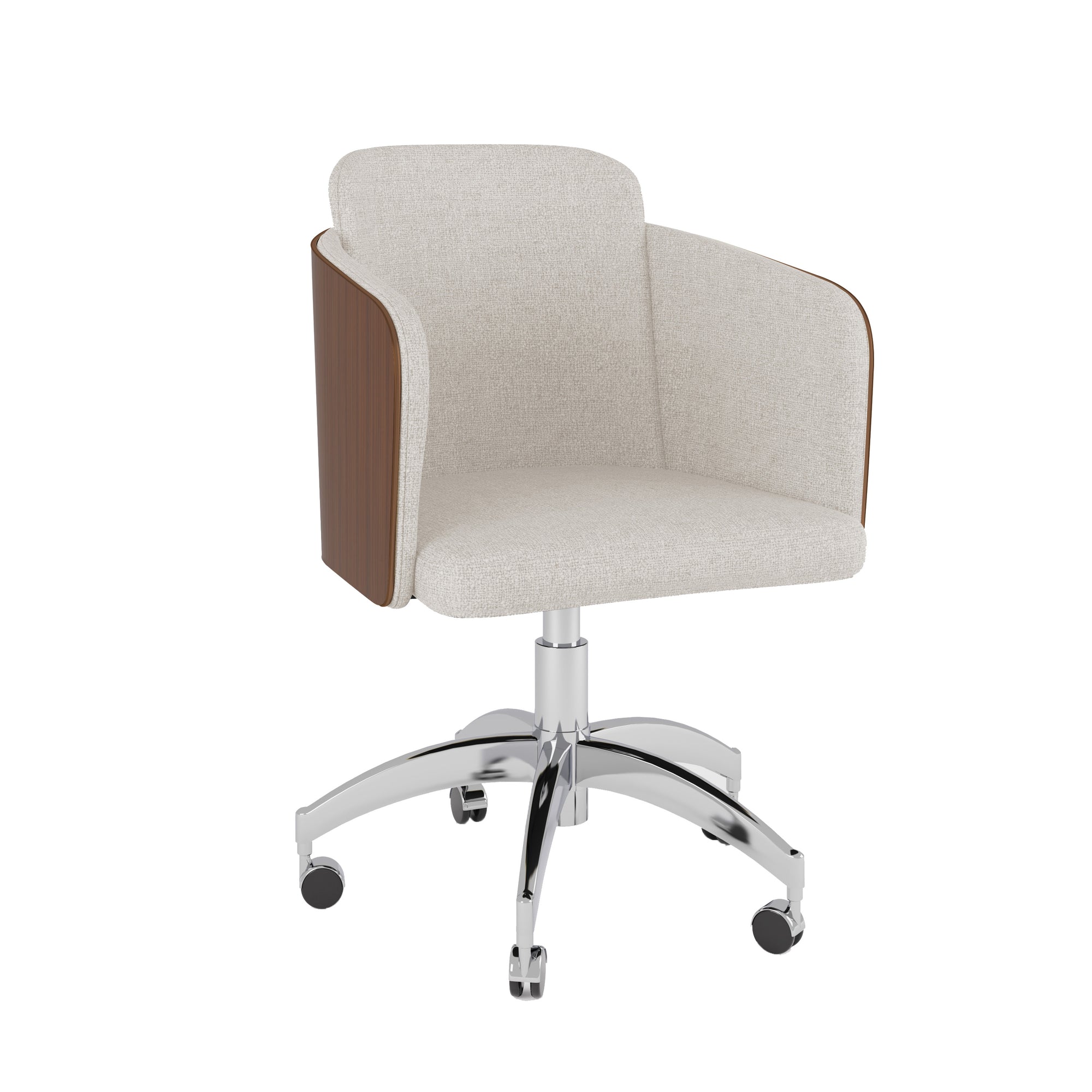 San Francisco Walnut Fabric Office Chair