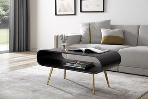 Auckland Black & Brass Coffee Table - Jual Furnishings