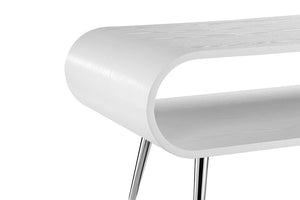 Auckland White & Chrome Side Table - Jual Furnishings