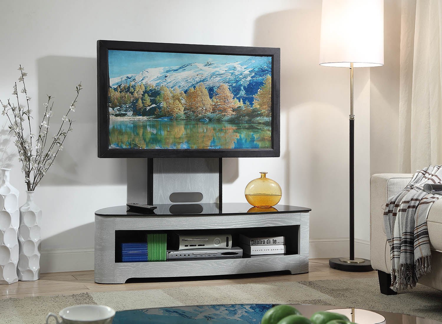 Florence Grey Cantilever TV Stand - Jual Furnishings