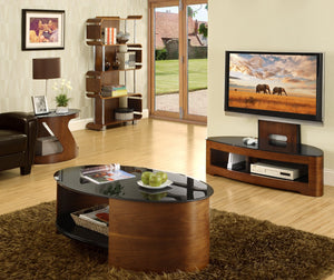 Florence Walnut Cantilever TV Stand - Jual Furnishings