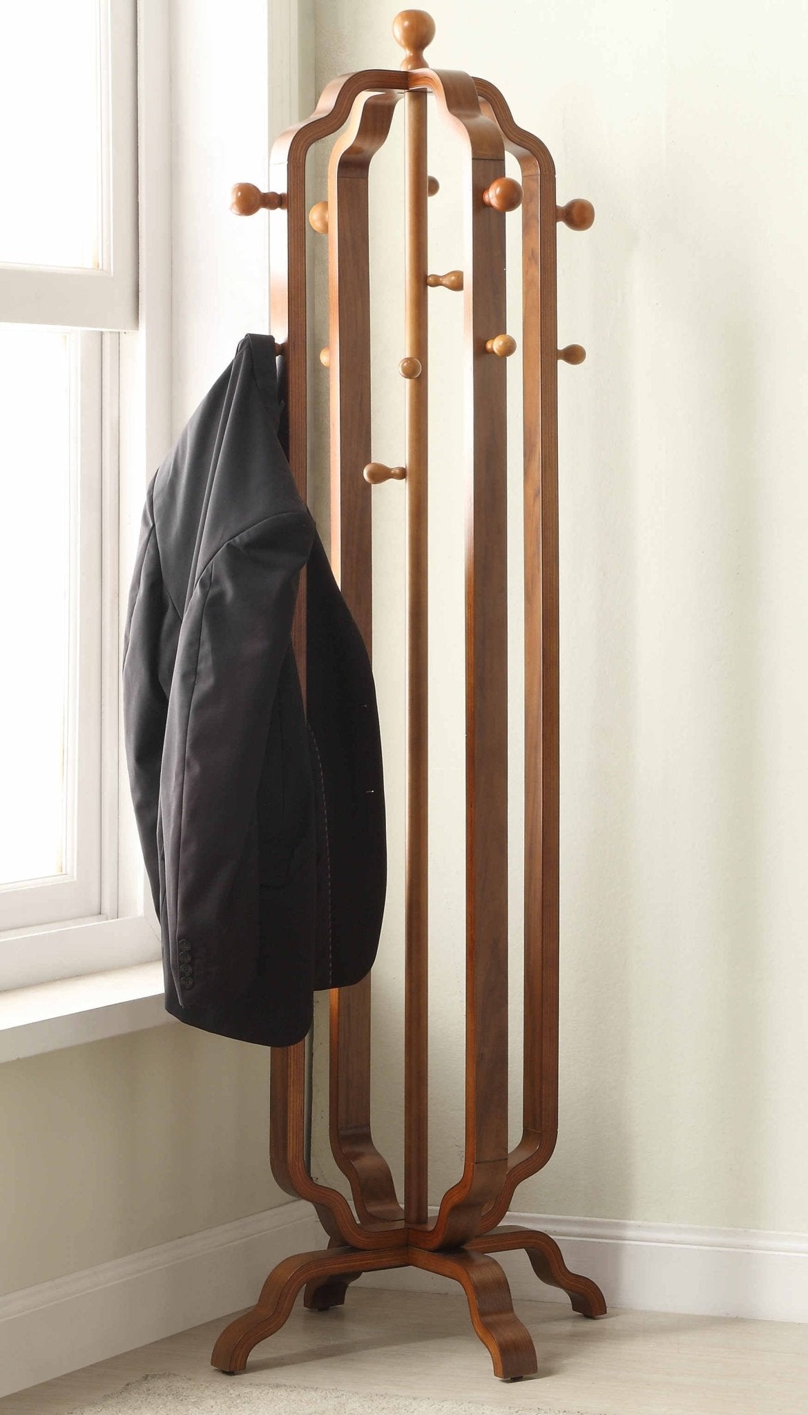 Florence Walnut Coat Stand - Jual Furnishings