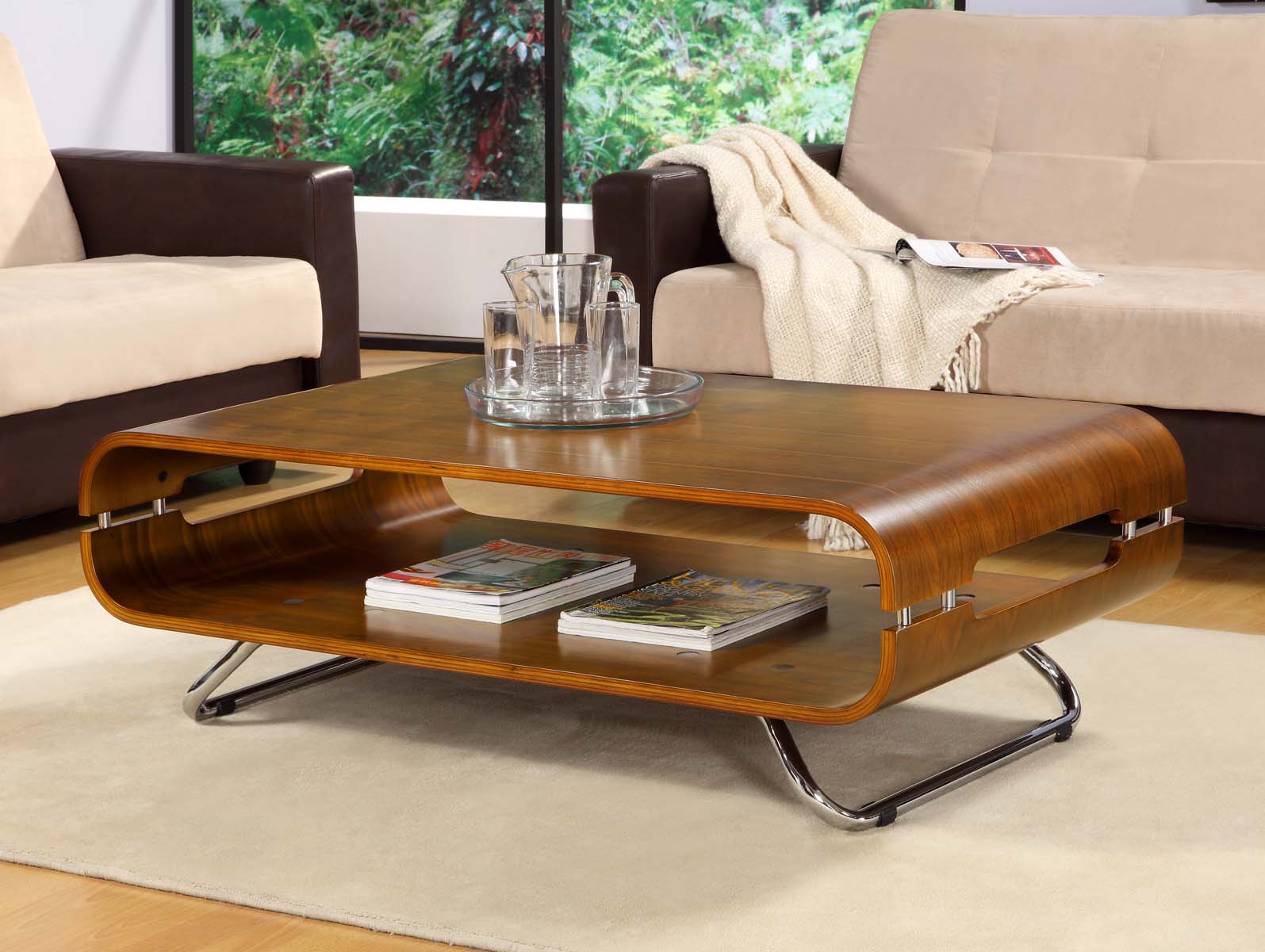 Florence Walnut Coffee Table - Jual Furnishings