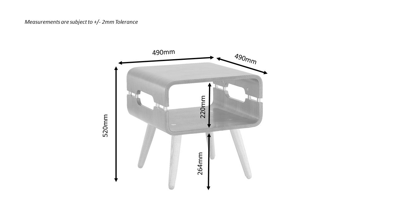 Havana Matt Walnut Side Table - Jual Furnishings