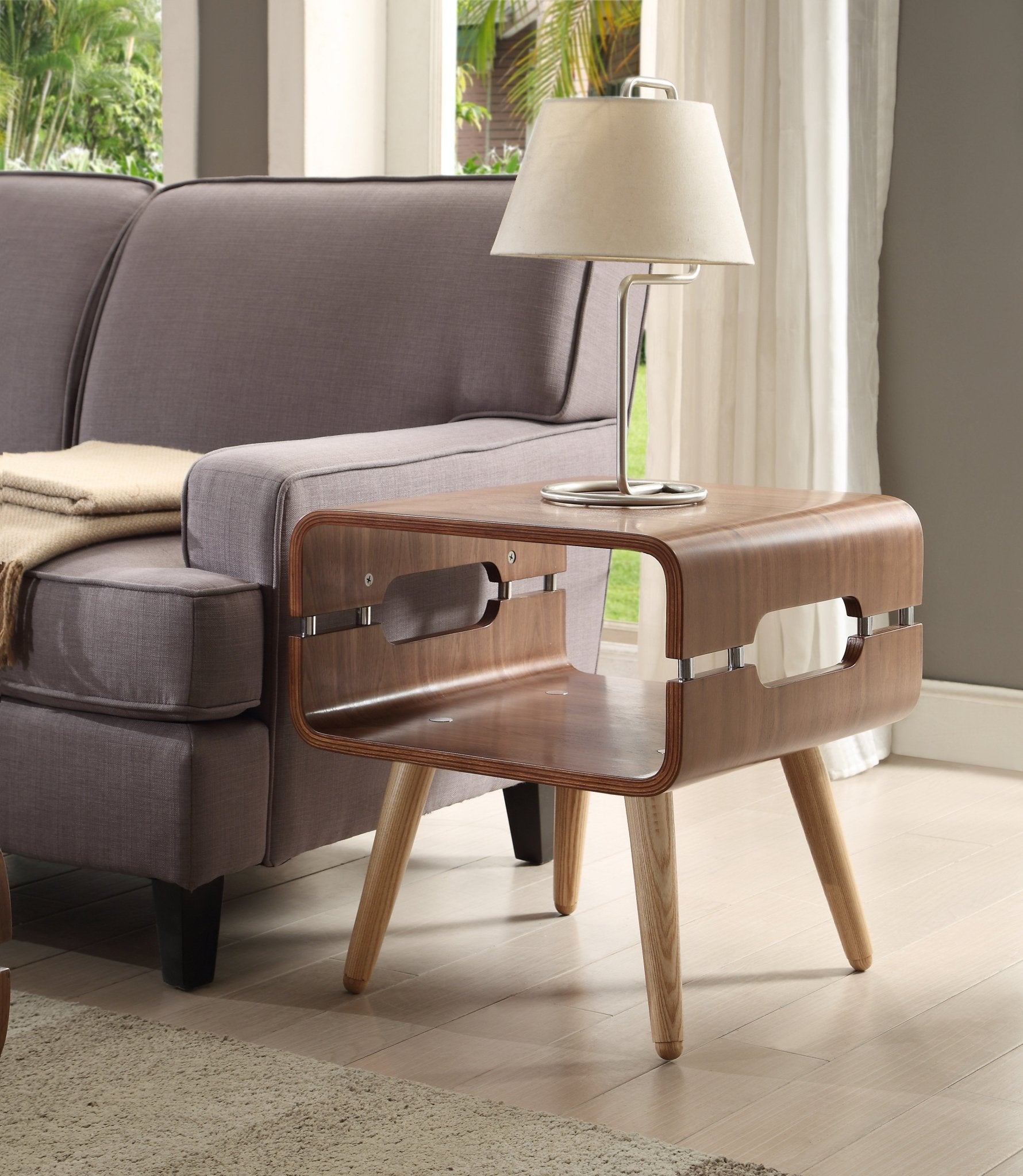 Havana Matt Walnut Side Table - Jual Furnishings