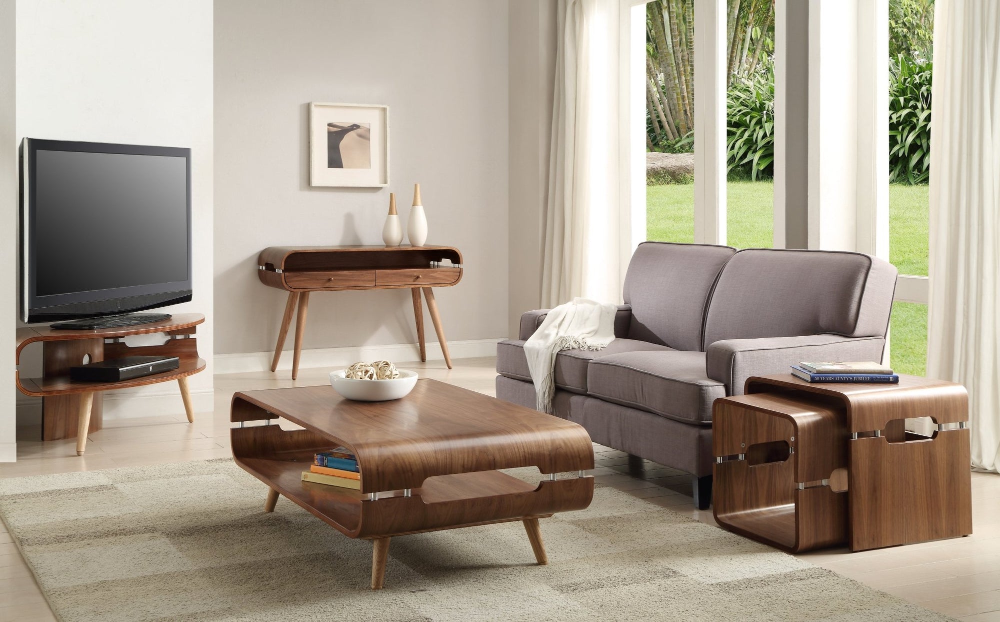 Havana Matt Walnut Side Table - Jual Furnishings