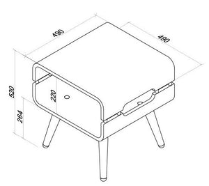 Havana Oak Side Table - Jual Furnishings