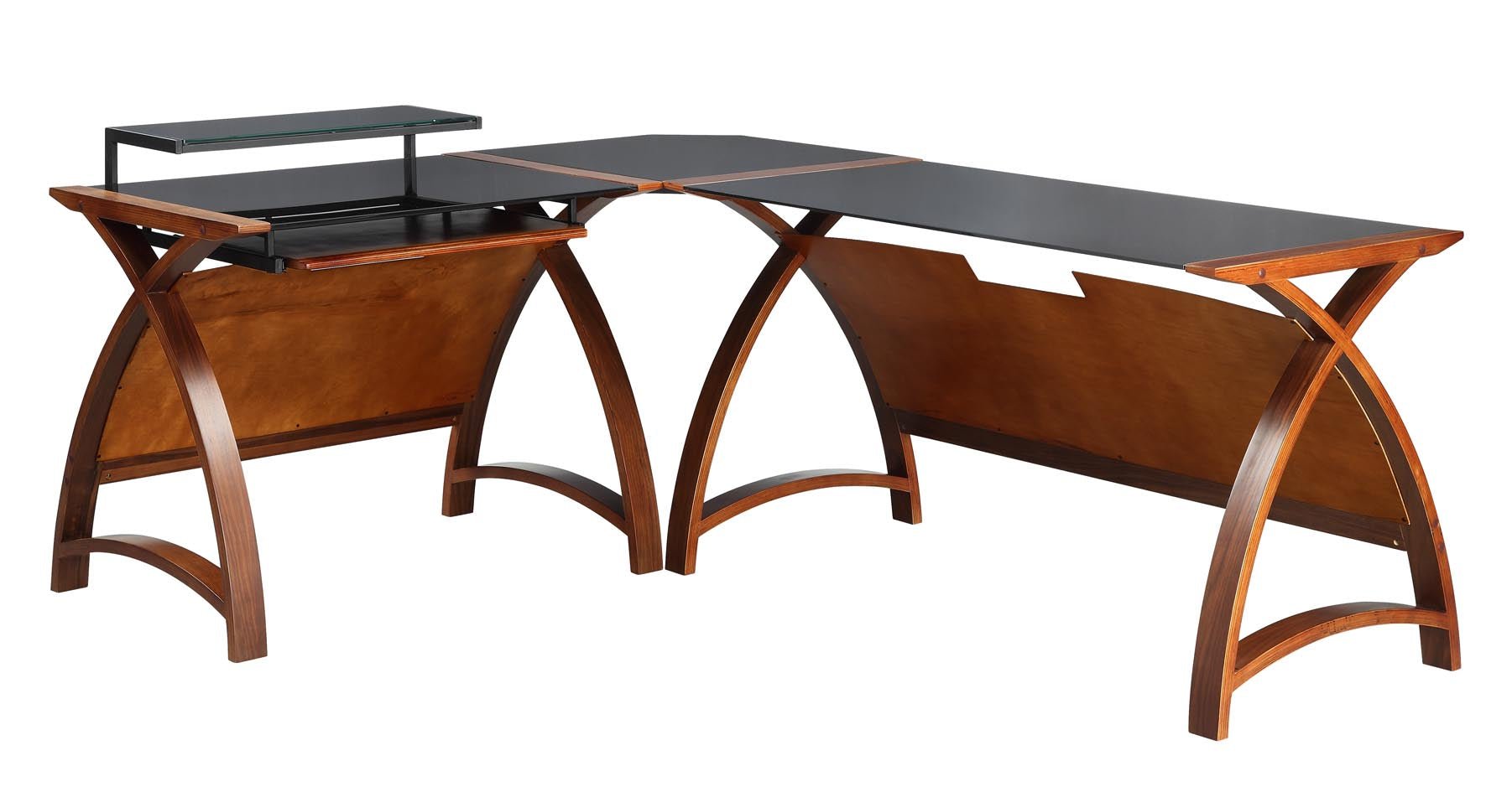 Helsinki Corner Set Walnut - 900mm Desk & 1300mm Table