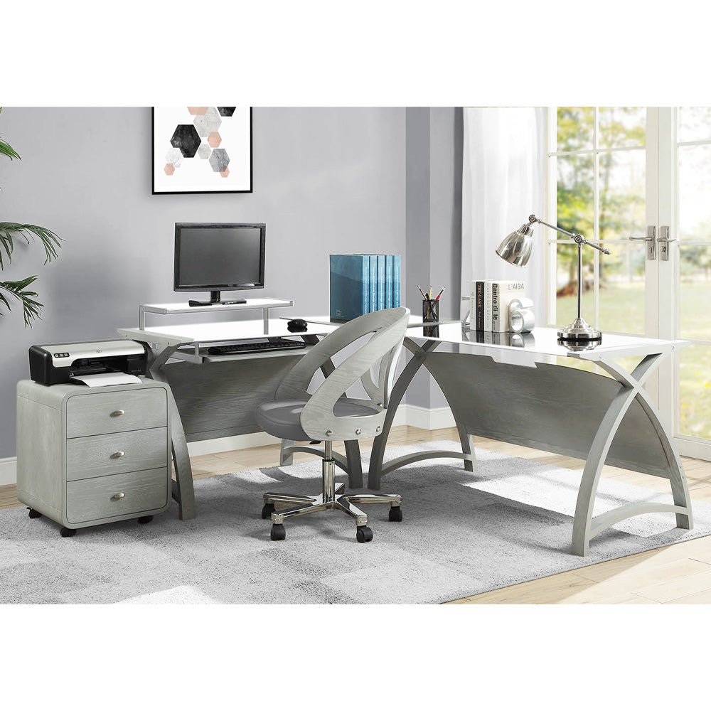 Helsinki Grey 1300mm Wide Desk - Jual Furnishings