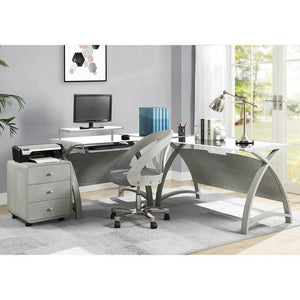 Helsinki Grey 1300mm Wide Laptop Desk - Jual Furnishings