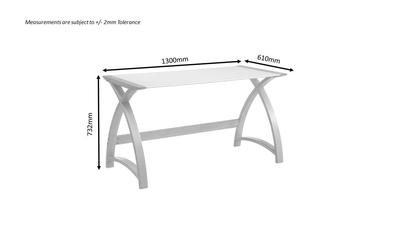 Helsinki Grey 1300mm Wide Laptop Desk - Jual Furnishings