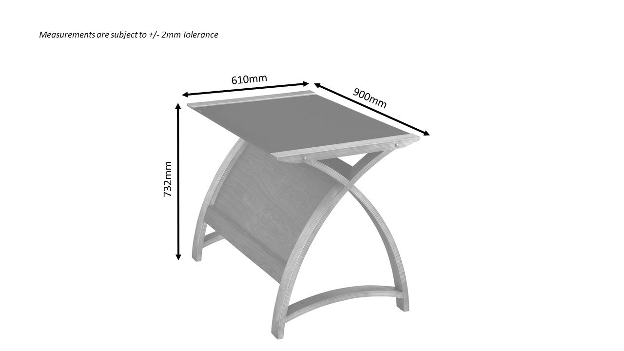 Helsinki Grey 900mm Laptop Desk - Jual Furnishings