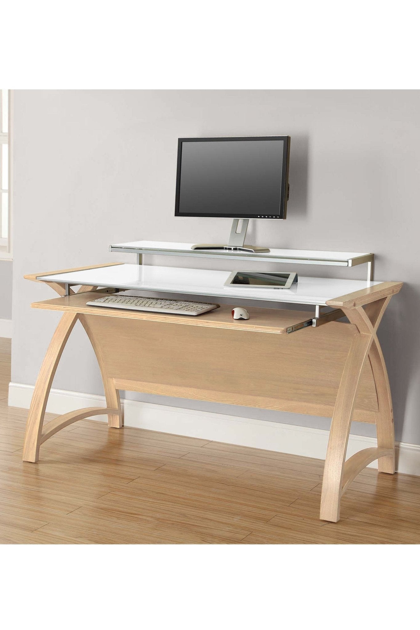 Helsinki Oak 1300mm Wide Desk - Jual Furnishings