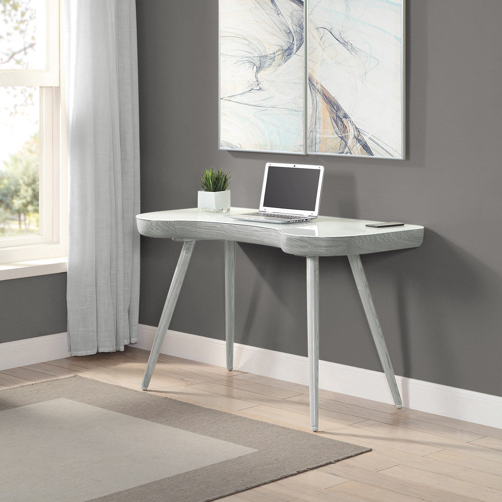 San Francisco Grey Executive Desk