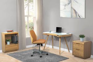 PC711- San Francisco Smart Speaker/Charging Desk Oak - PRE ORDER FOR DELIVERY IN APRIL