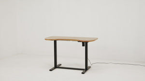 San Francisco Oak Height Adjustable Desk