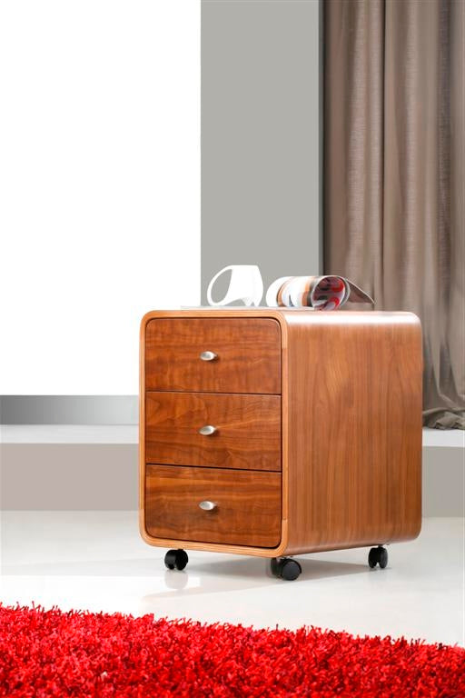 Helsinki Walnut 3 Drawer Pedestal