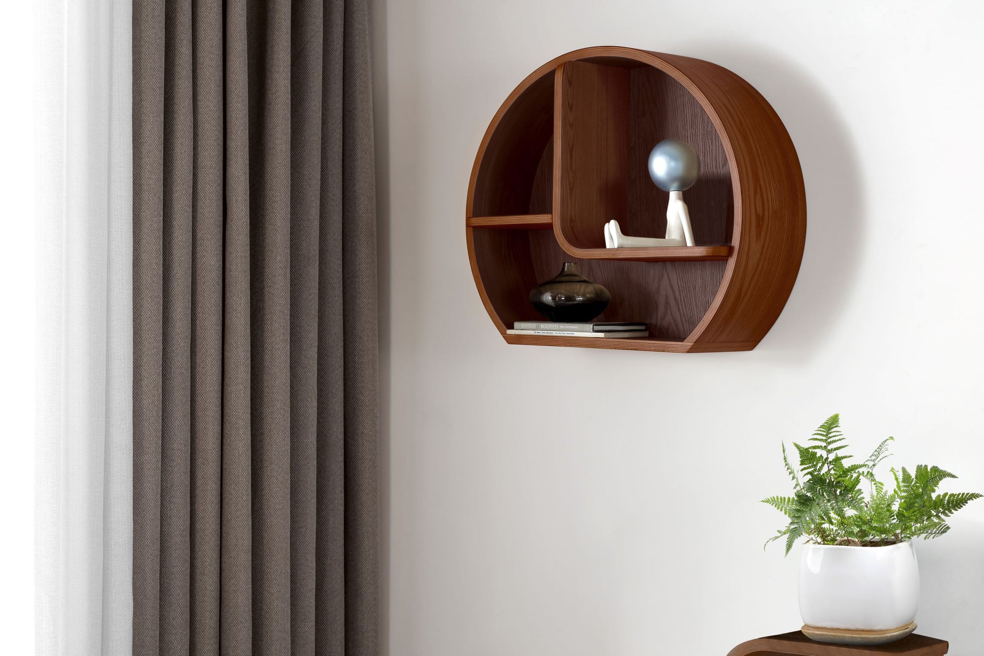 San Francisco Walnut Wall Shelf