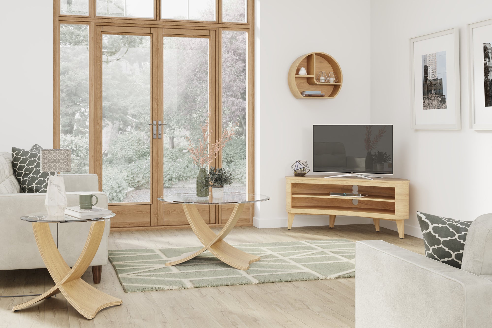 San Francisco Oak TV Stand