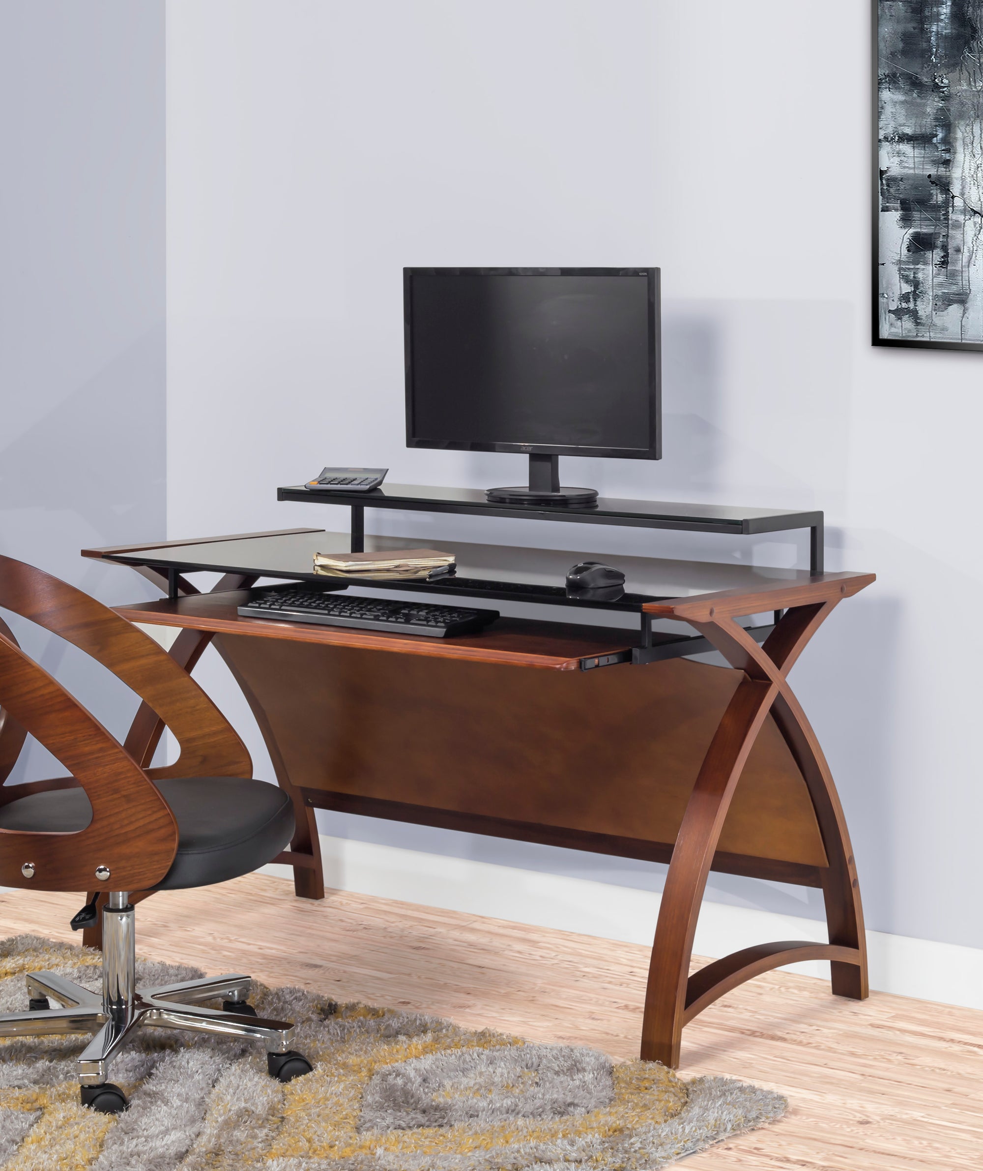 Helsinki Walnut 1300mm Wide Desk