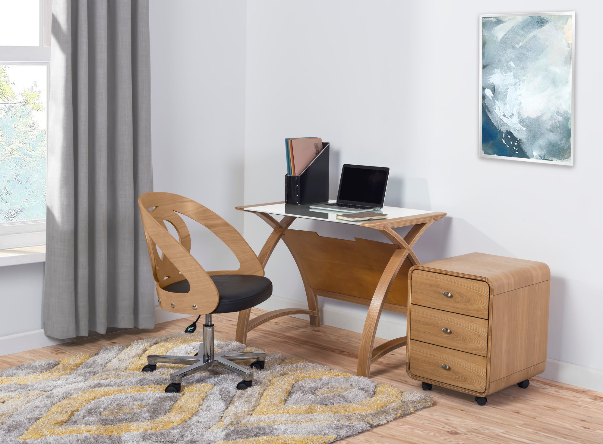 Helsinki Oak 900mm Laptop Desk