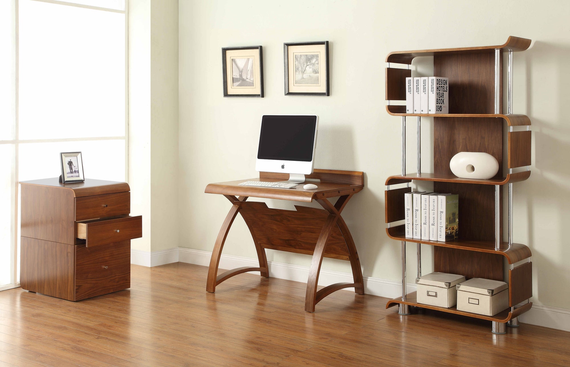 Helsinki Walnut Tall Bookshelf