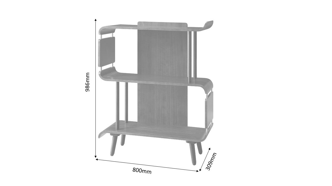 San Francisco Oak Short Bookshelf