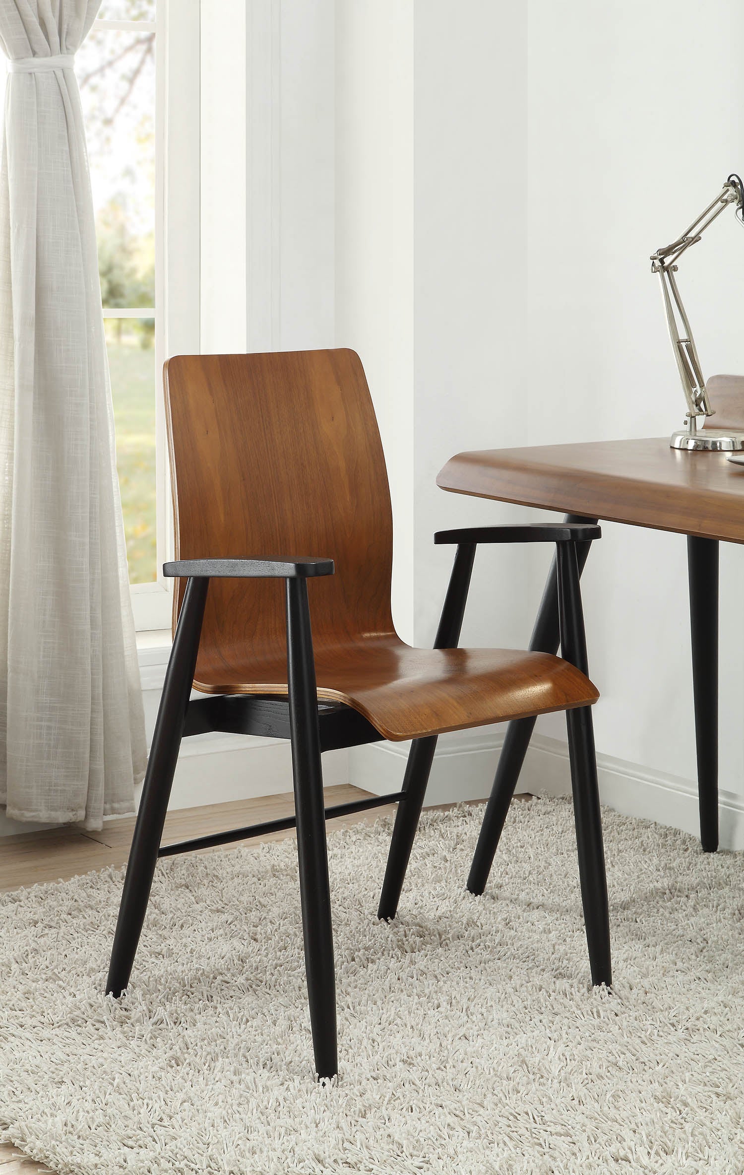 San Francisco Walnut Spindle Office Chair