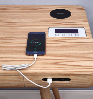 PC709- San Francisco Smart Speaker/Charging Desk Oak