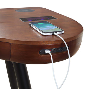 PC711- San Francisco Smart Speaker/Charging Desk Walnut - PRE ORDER FOR DELIVERY IN JUNE