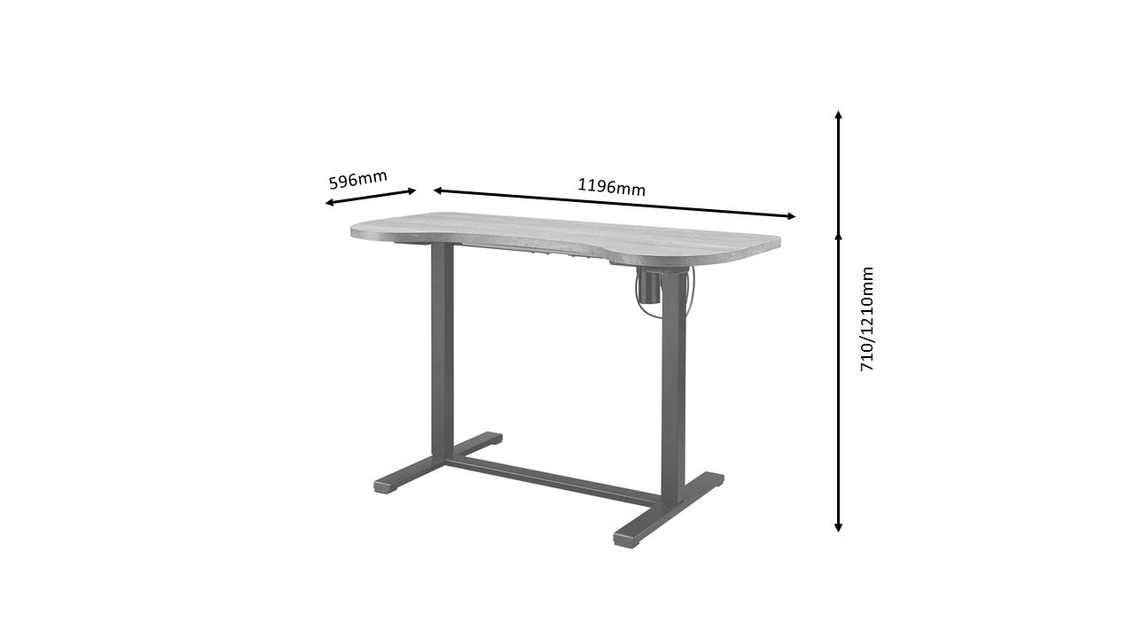 San Francisco Oak Height Adjustable Desk