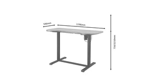 PC715 - San Francisco Height Adjustable Desk Oak/Black