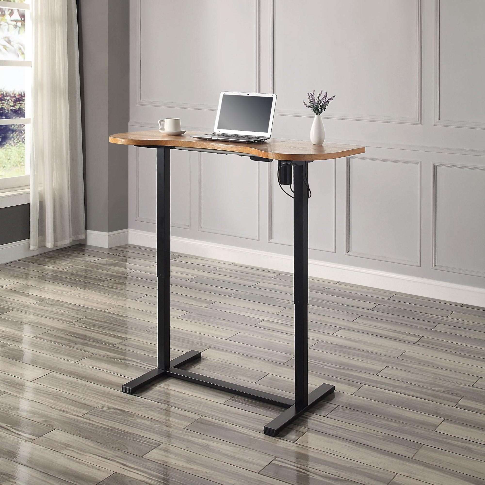 San Francisco Oak Height Adjustable Desk